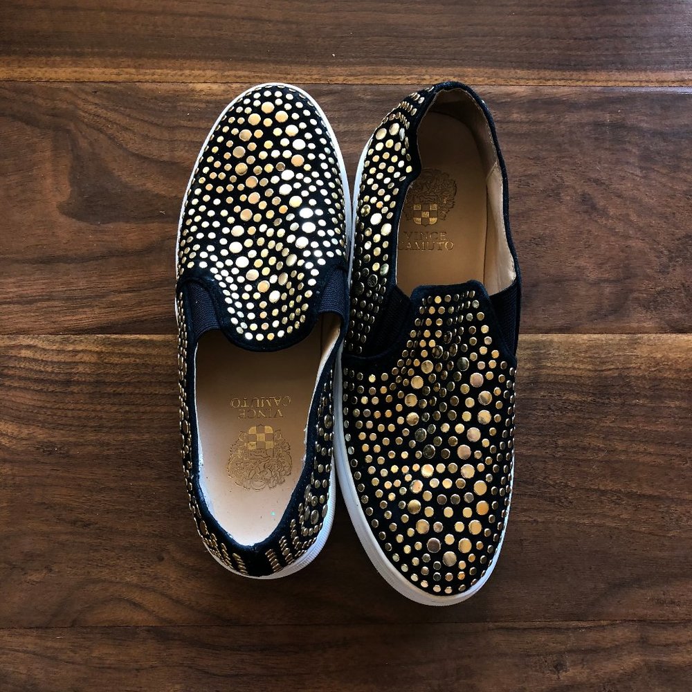 Vince Camuto Kindra platform Sneaker black & gold